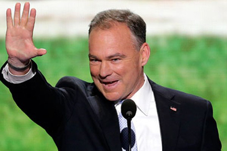 Ông Tim Kaine được đề cử làm ứng cử viên Phó Tổng thống đảng Dân chủ.
